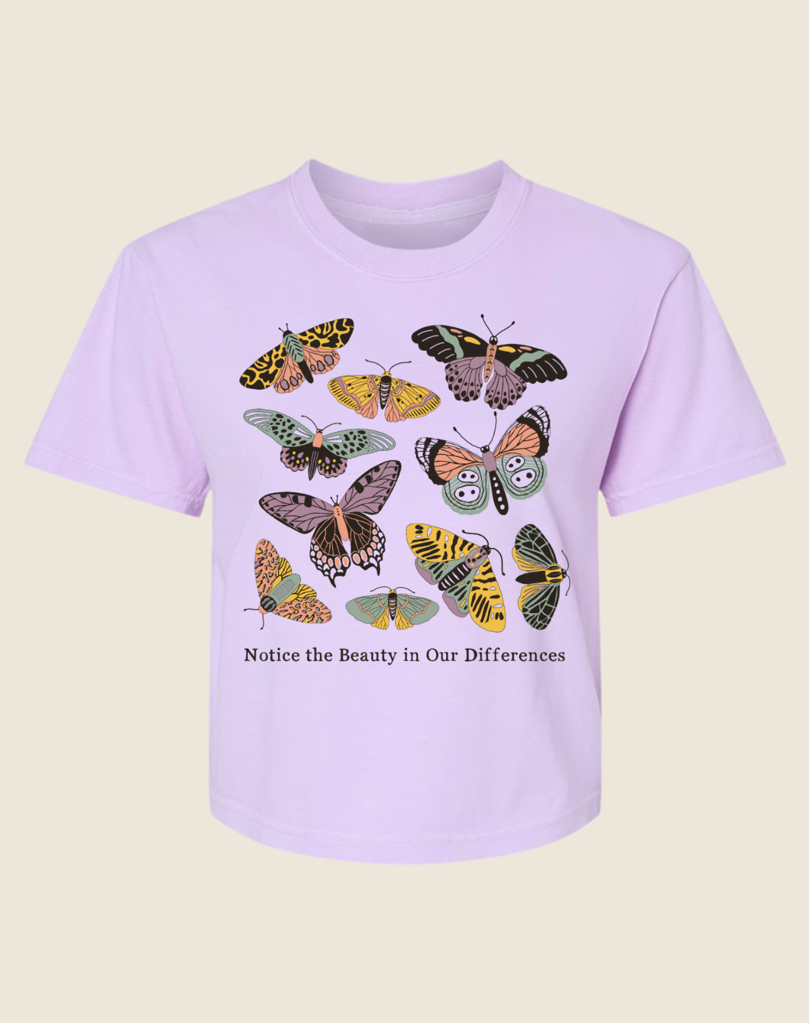 BOXY Purple Notice the Beauty in Our Differences Tee