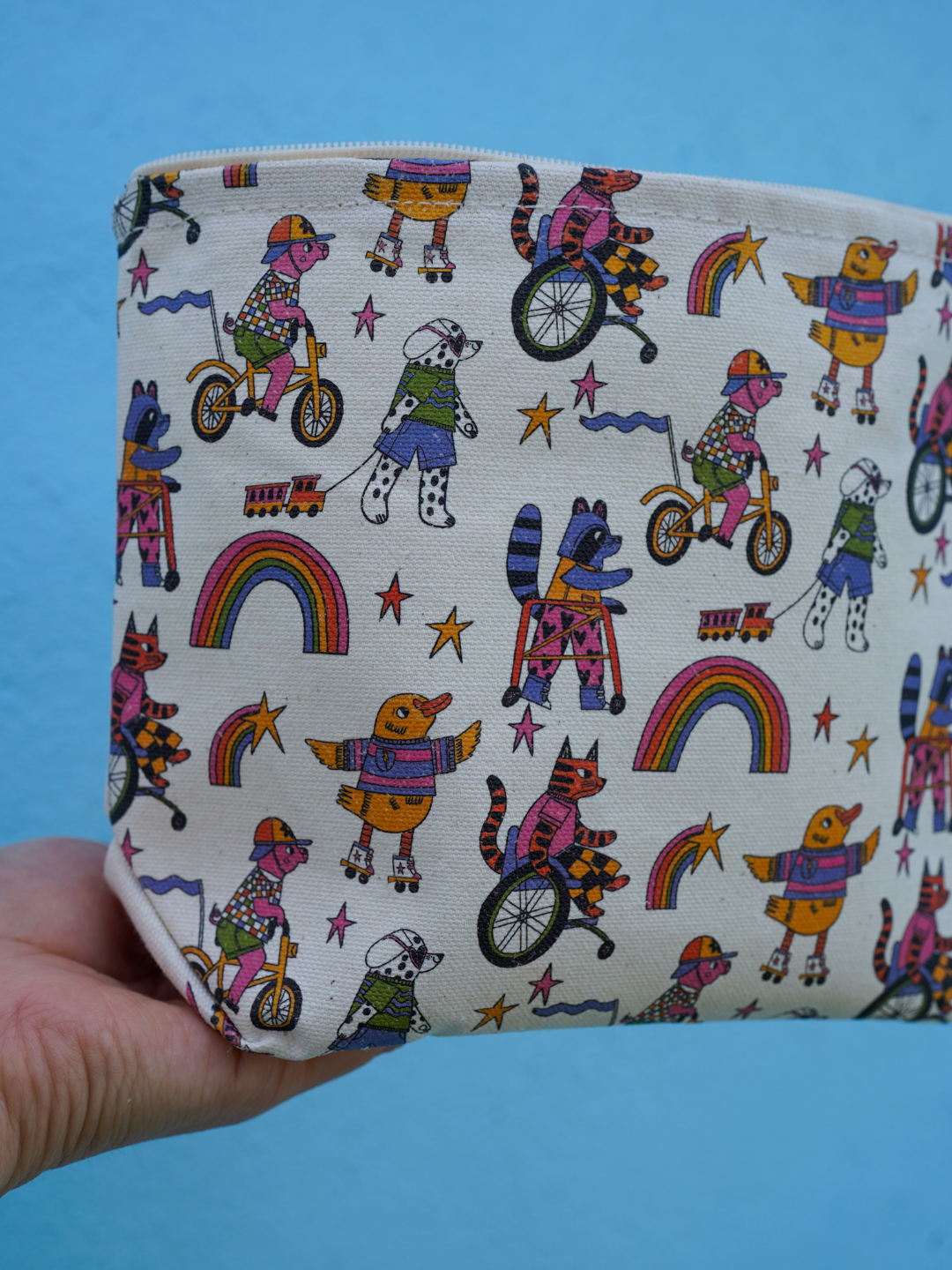 All Wheels Are Welcome Medium Zippered Pouch