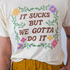 It Sucks Cross Stitch Boxy Tee