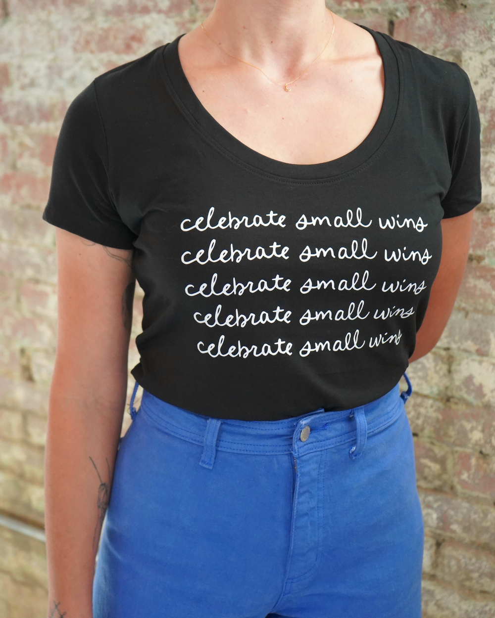 Celebrate Small Wins Scoop Neck Tee