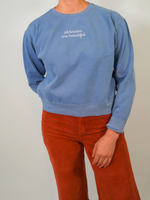 All Brains Are Beautiful Embroidered Boxy Pullover