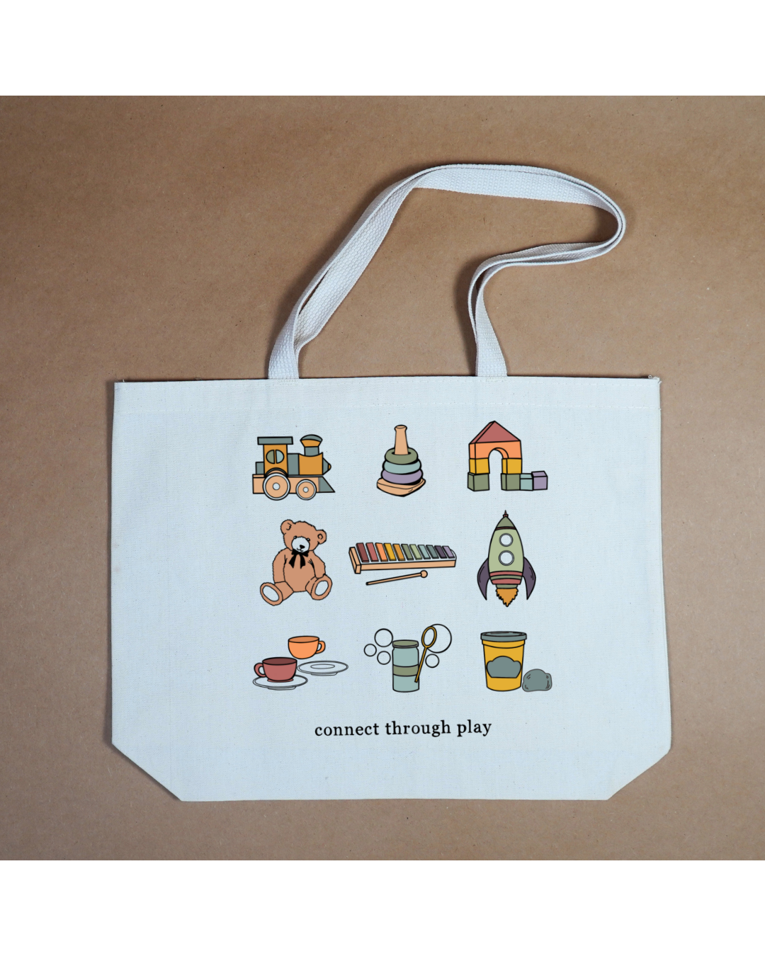 Connect Through Play Canvas Tote Bag